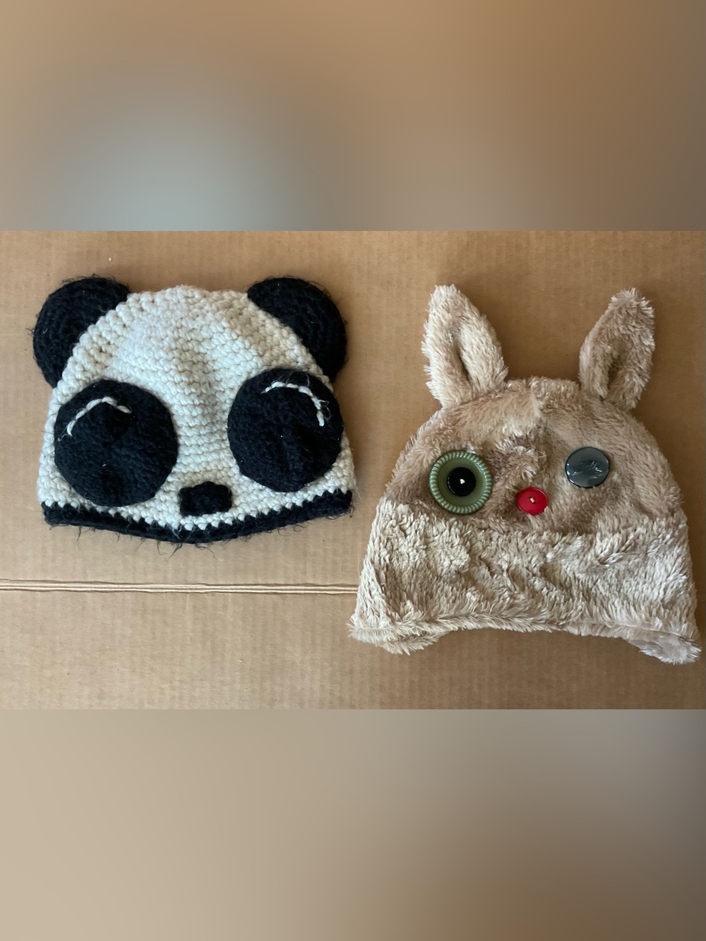 Cute Panda & Puppy Hat Bundle for Kids
